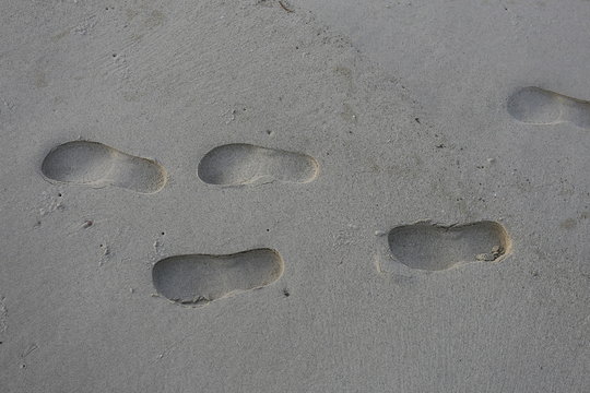 footprints in the sand
