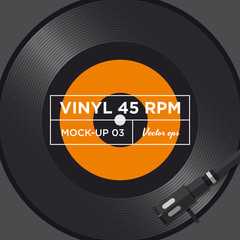 Vinyl record 45 RPM mock up