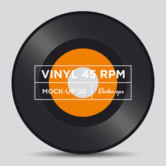Vinyl record 45 RPM mock up