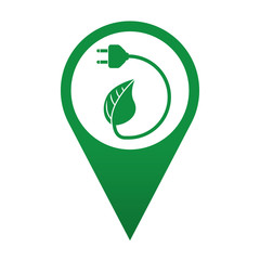 Icono localizacion simbolo energia verde