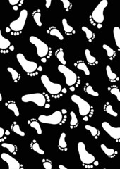 seamless background from white foot tracks
