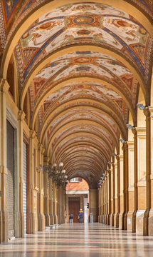 Bologna -  External corridor from Via Farini street