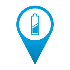 Obraz premium Icono localizacion simbolo pila electrica