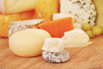 Various types of cheese