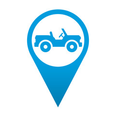 Icono localizacion simbolo vehiculo todoterreno