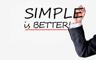 Simple is better concept