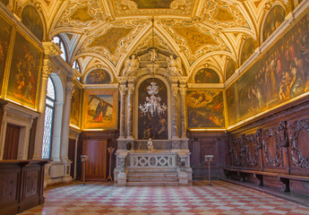 Naklejka premium Bolovna - Sacristy of baroque church San Michele