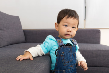 Baby in living room