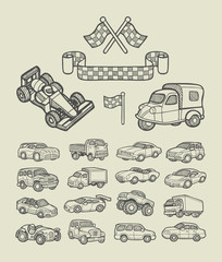 Car icons sketch