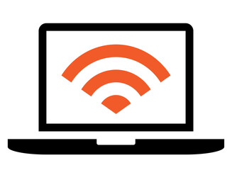 Laptop with Wifi icon