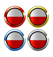 Poland flag button