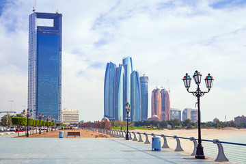 Cityscape of Abu Dhabi, the capital of United Arab Emirates