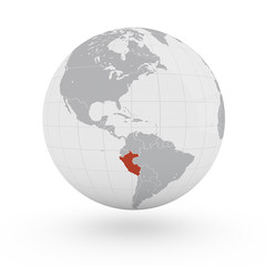 Mappamondo America, Peru