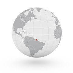 Mappamondo America, Guyana Francese