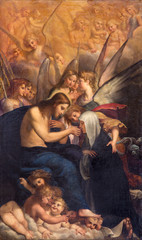 Fototapeta na wymiar Bolonia - Jezus i św. Katarzyna ze Sieny