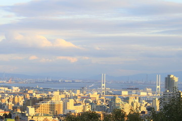 Naklejka premium 神戸の夕景