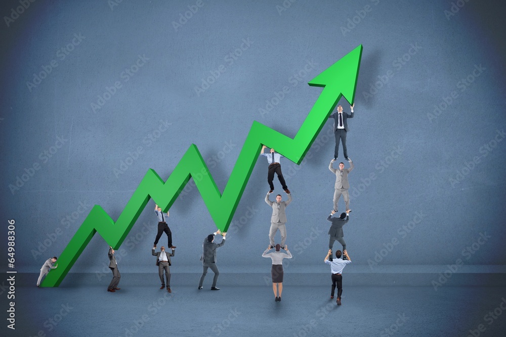 Poster composite image of business teamwork