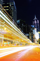 Car light trail in Hong Kong