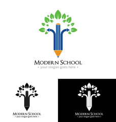 Modern school logo template