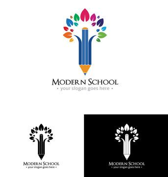 Modern school logo template