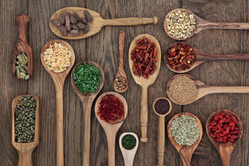 Herbs in Spoons