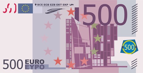 evropean paper money 500 euro