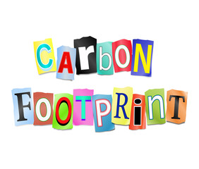 Carbon footprint concept.