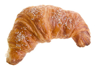 croissant. Fresh and tasty croissant over white background
