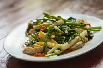 Stir-fried mixed vegetables