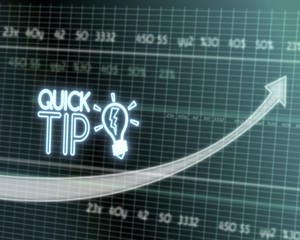 quick tip icon on stock market graph