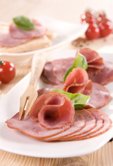 Sliced ham