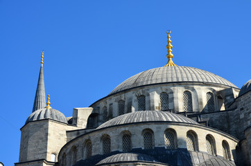 Fototapeta na wymiar Blue Mosque Roof Istanbul Turkey
