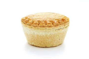 savory pie isolated on white background