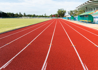 Running track  in the morning.