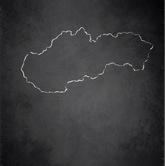 Slovakia map blackboard chalkboard vector