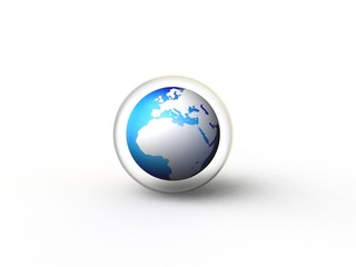 3d world globe icon