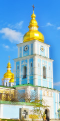 Fototapeta na wymiar St. Michael's Golden-Domed Monastery in Kiev