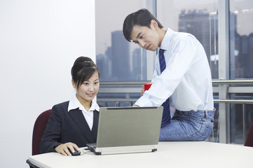 Fototapeta premium The image of beautiful woman in Asia