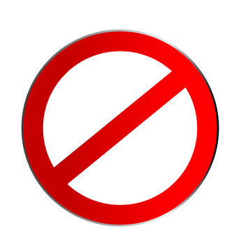 Interdiction sign for your design icon vector