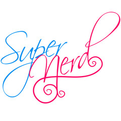 Super Hero Held Nerd Logo