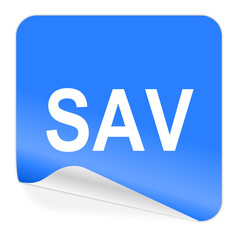 sav blue sticker icon