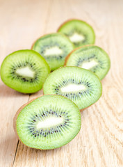 Fototapeta na wymiar Cross section kiwifruits