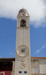 Fototapeta na wymiar Clock tower in Dubrovnik