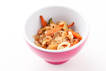 shrimps with vegetables