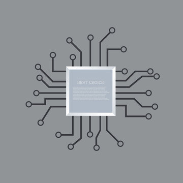 Vector modern circuit board background.