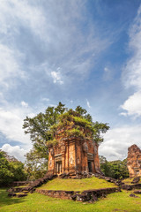 Ancient buddhist khmer temple in Angkor Wat complex