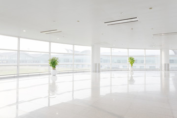 large window into white office