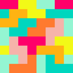 Seamless Colorful Block Pattern