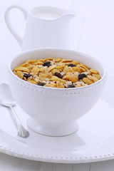 Delicious organic muesli cereal