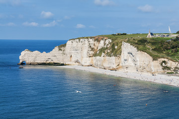 Fototapeta na wymiar Alabaster wybrzeża Normandii